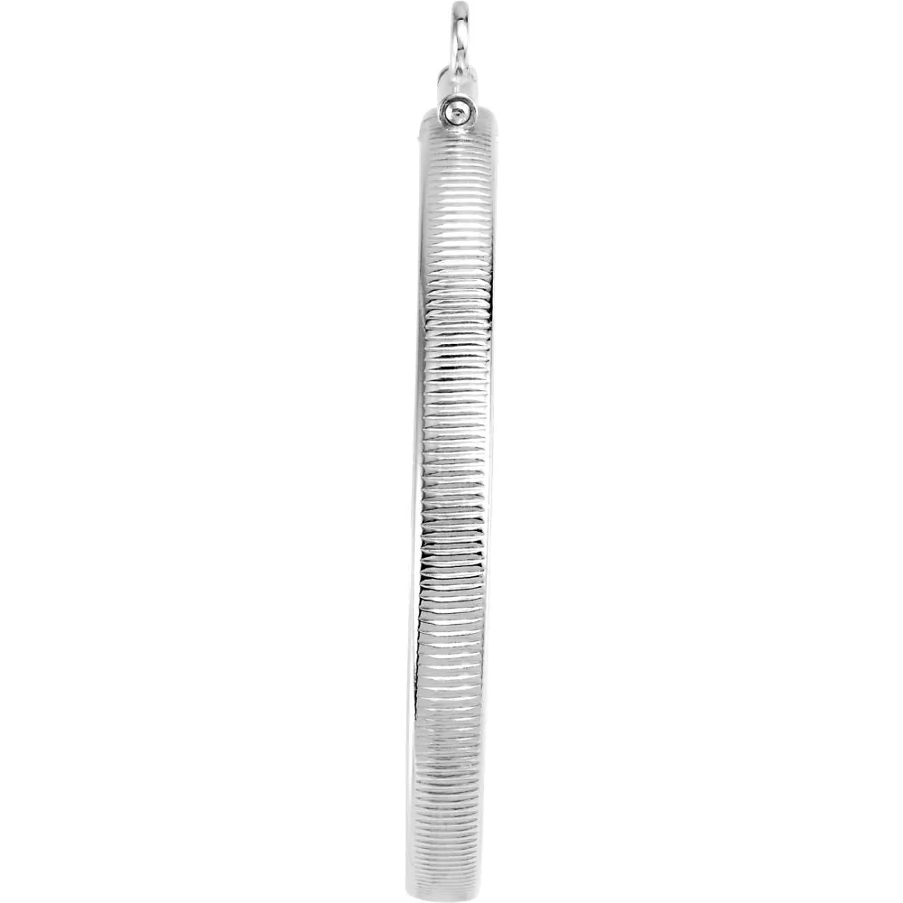 Sterling Silver 38.2x2.8mm Coin Edge Screw-Top Frame Mounting for U.S. $1.00 Coin