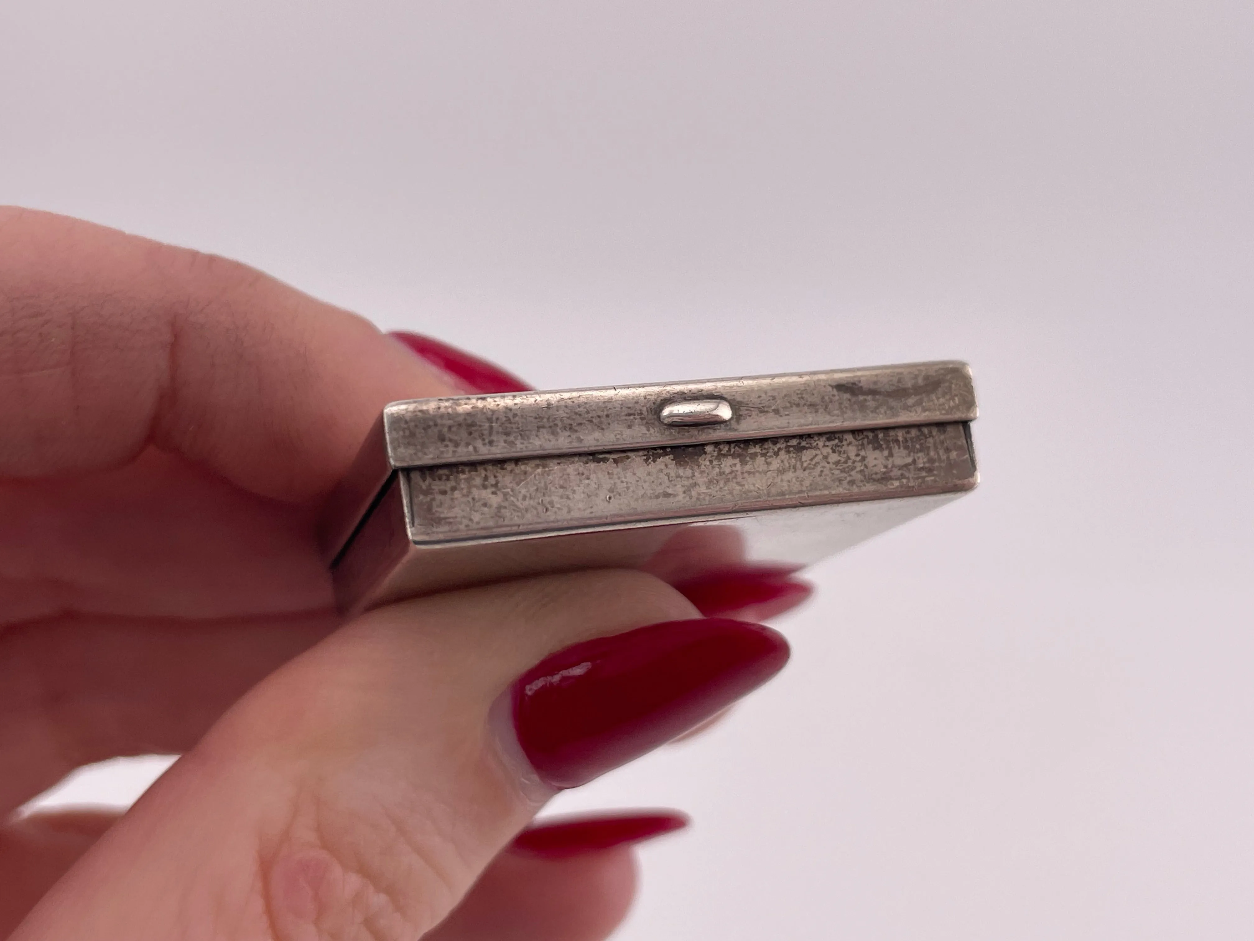 sterling silver L.E.M. initials pill compartment box