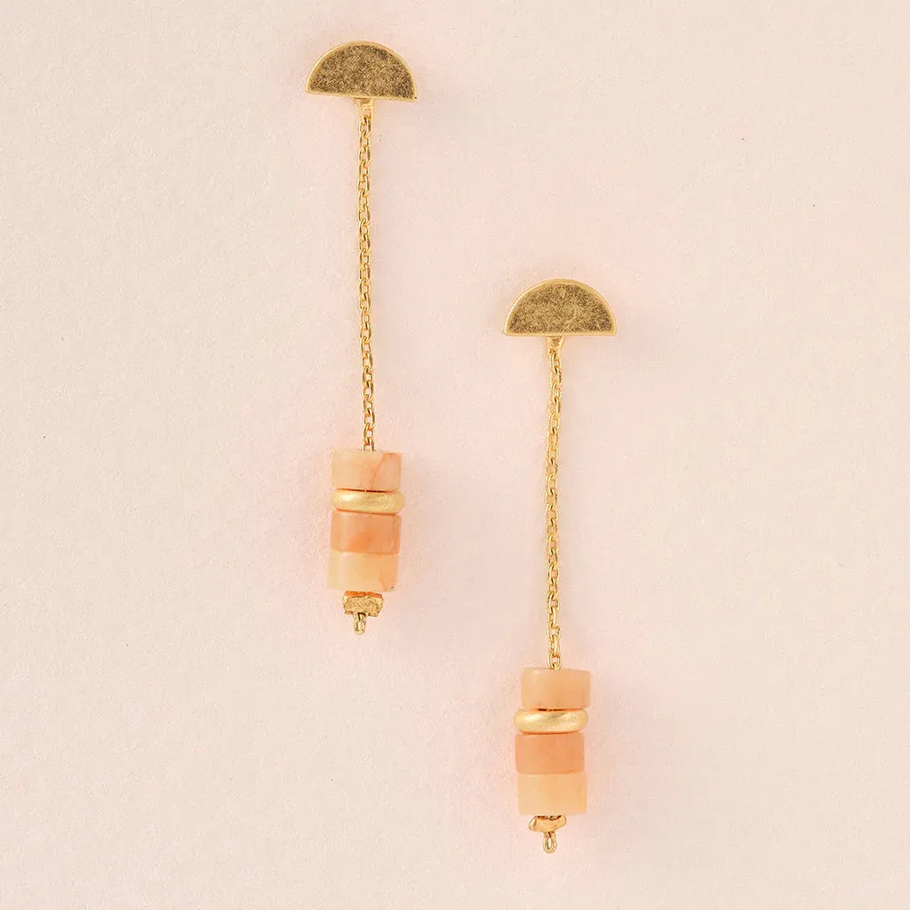 Stone Meteor Thread Earring