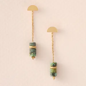 Stone Meteor Thread Earring