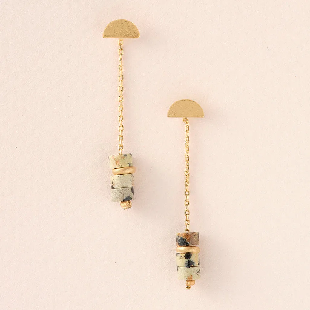 Stone Meteor Thread Earring
