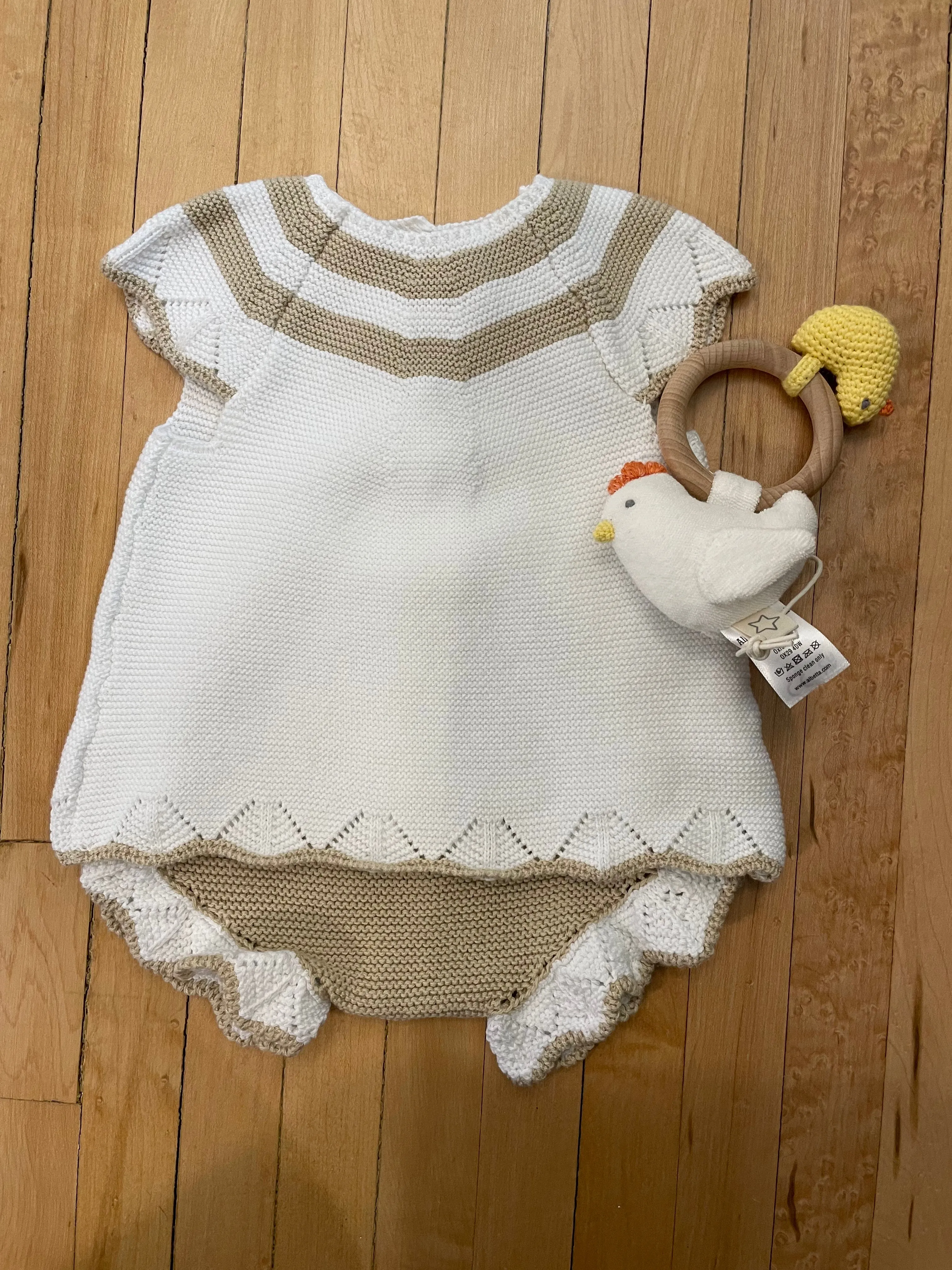 Striped Dress Diaper Set