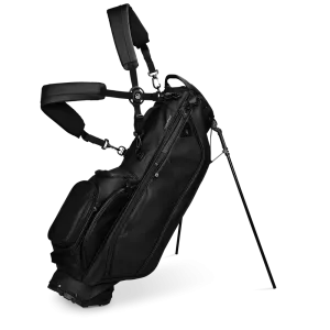 Sunday Golf Ryder 23 Golf Stand Bag Black Vegan Leather (Bag Height 35")