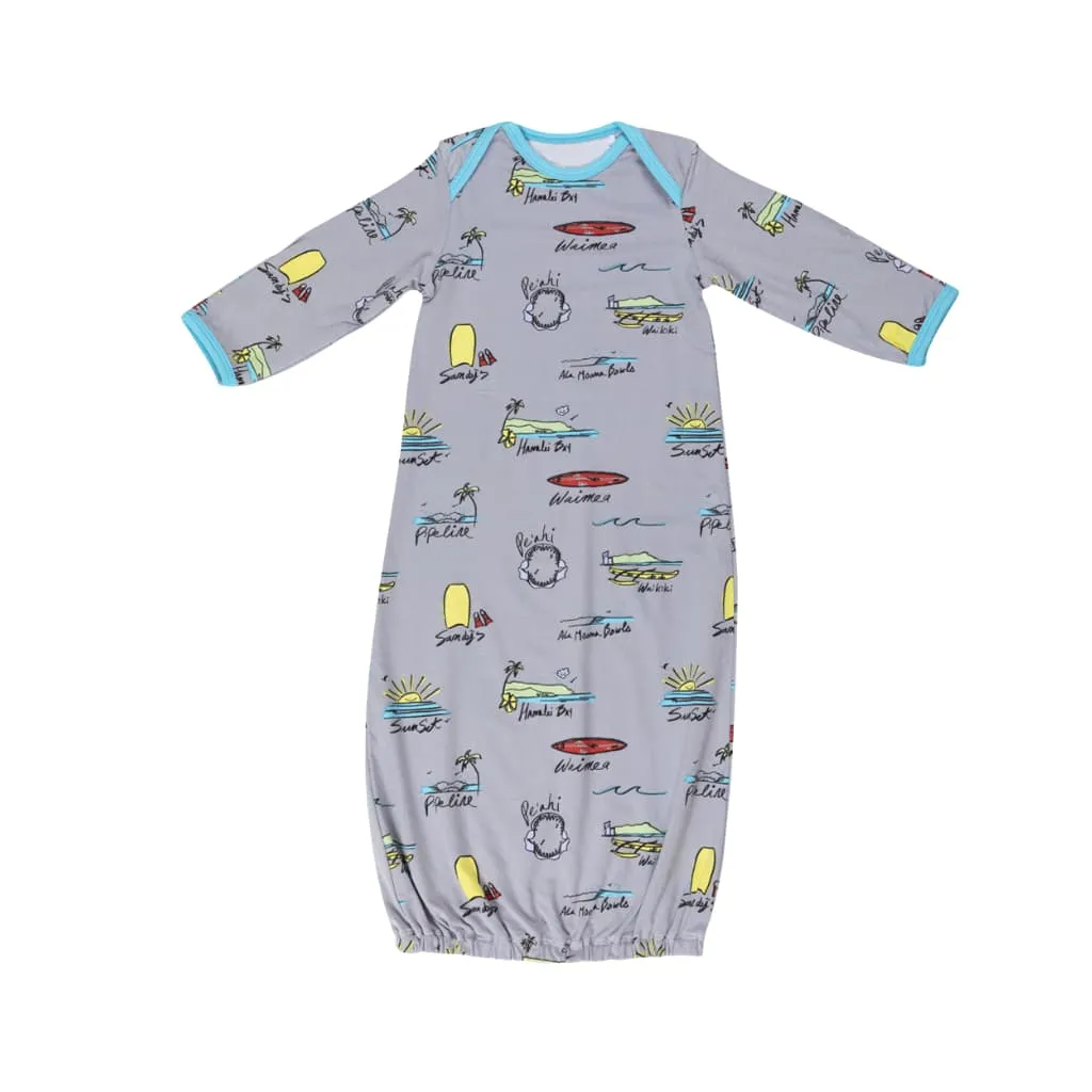 Surf Report Baby Bamboo Layette Gown