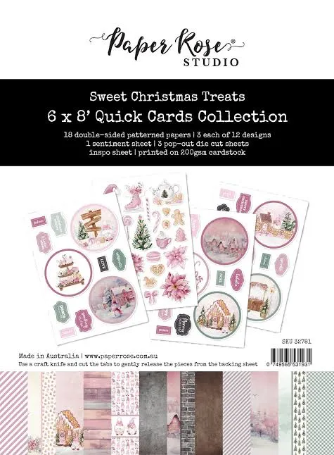 Sweet Christmas Treats 6x8” Quick Cards Collection Paper Rose 32781