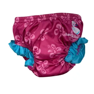 Swim School Girl's Pink Swim Diaper (Size 6 Months)