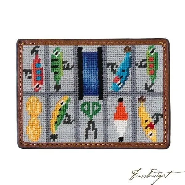 Tackle Box Needlepoint Card Wallet