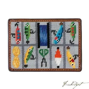 Tackle Box Needlepoint Card Wallet