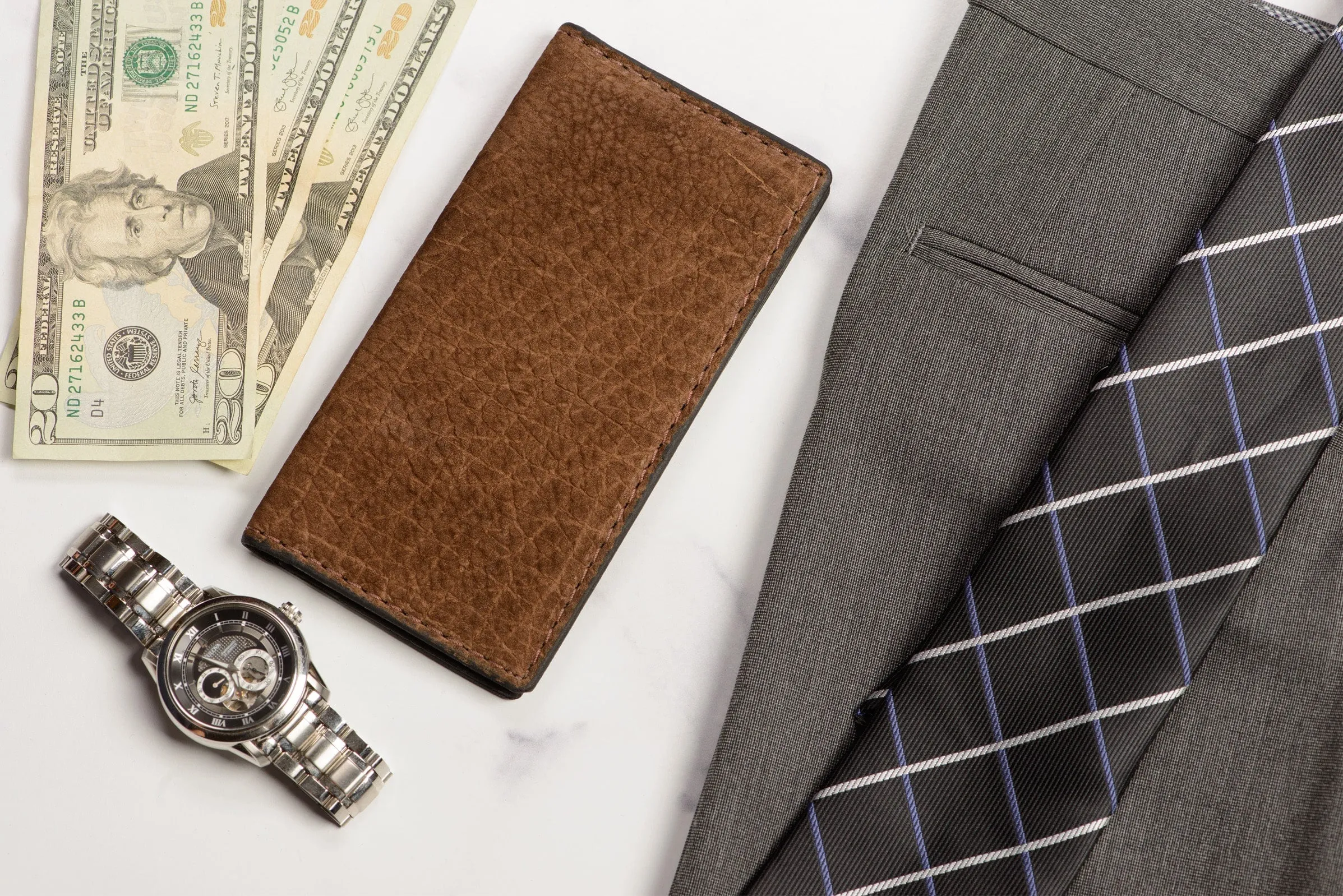 Tan Hippopotamus Checkbook Cover
