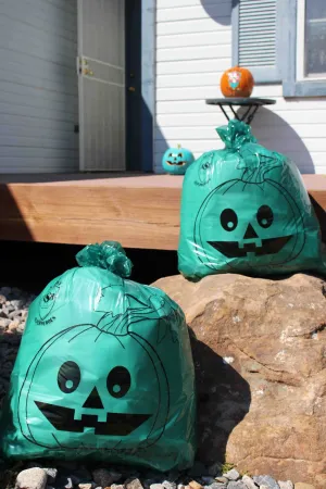 Teal Pumpkin Leaf Bags