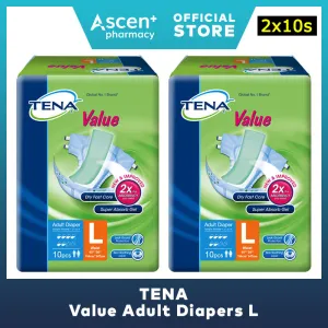 TENA Value Adult Diapers L [2x10s]