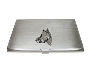Textured Horse Head Business Card Holder