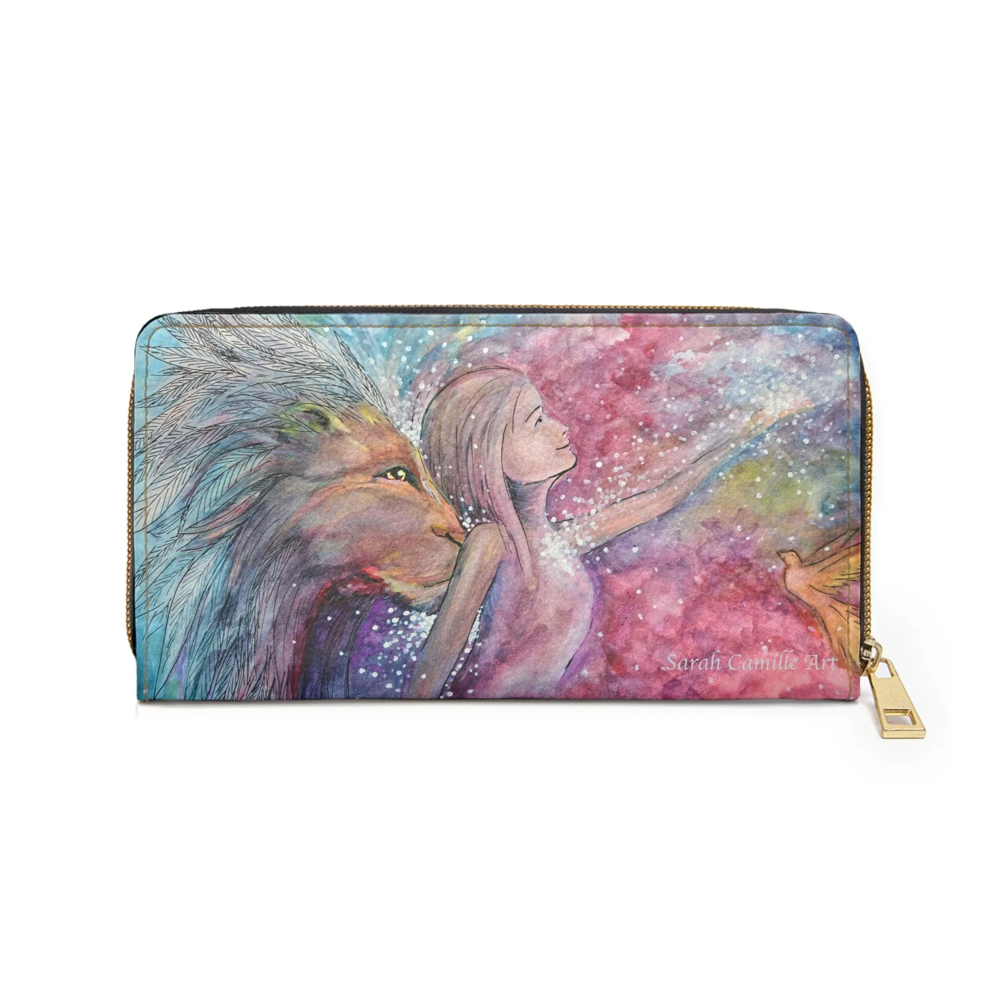 The Lions Kiss zipper wallet