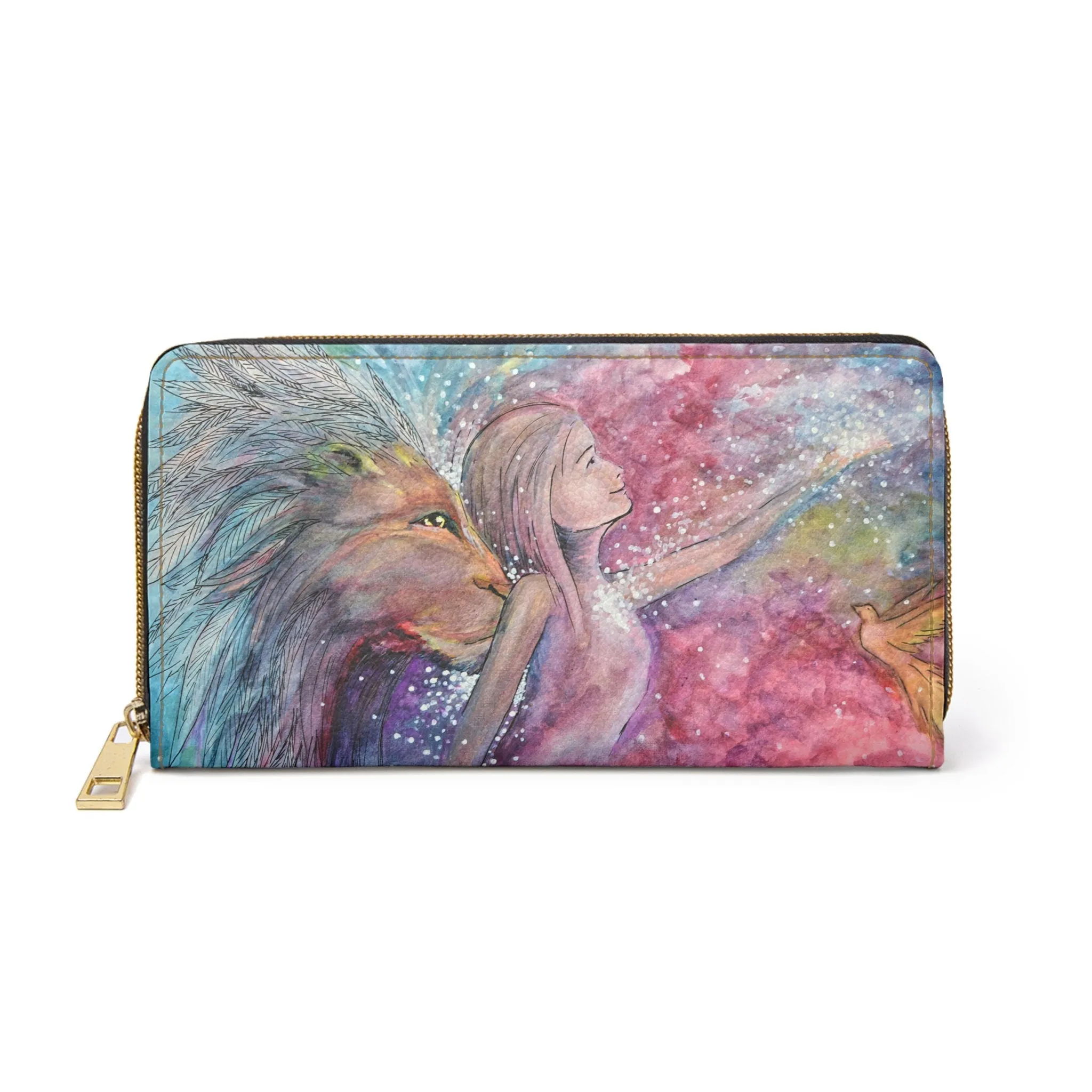 The Lions Kiss zipper wallet