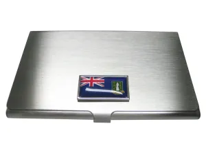 Thin Bordered British Virgin Islands Flag Business Card Holder