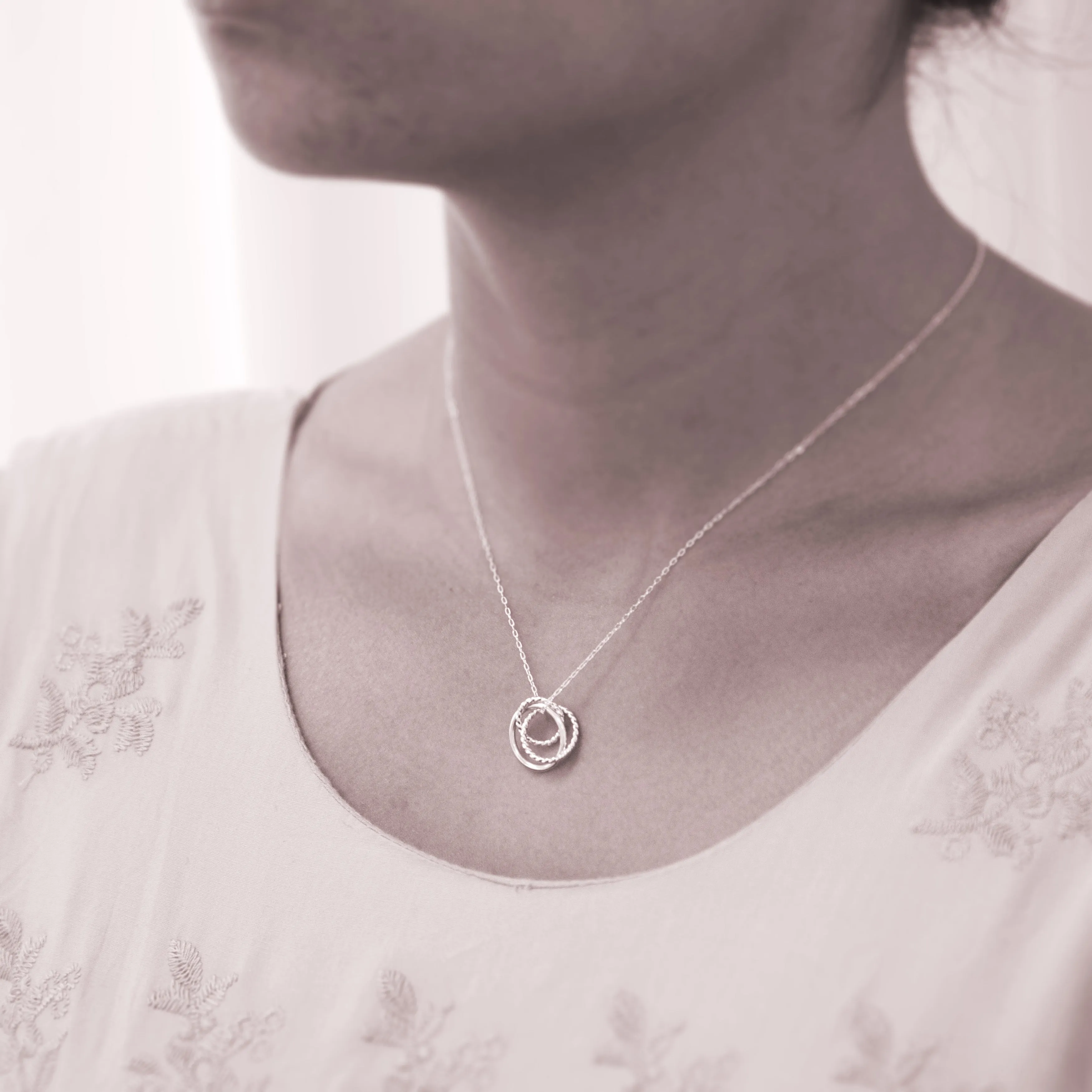 Three Generations PERSONALIZED Sterling Silver Necklace by Ornata