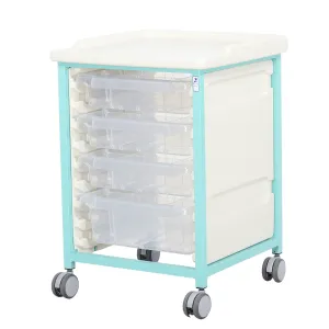 Tray Trolleys | Low Level | 3 Small, 1 x Deep Trays