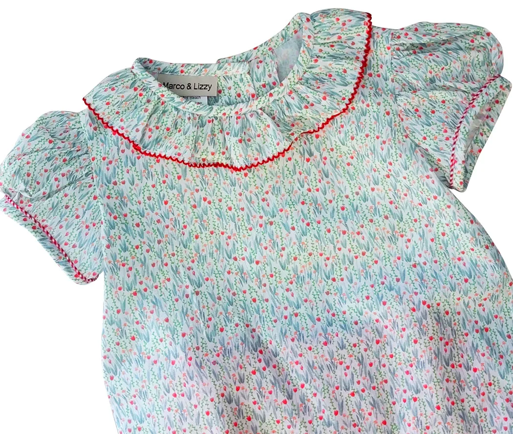 Tulips Collection Baby Girl Diaper set