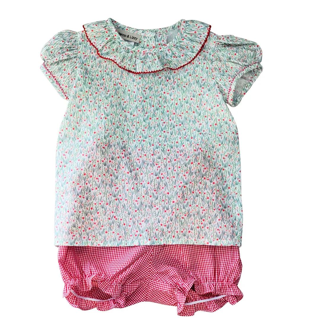Tulips Collection Baby Girl Diaper set