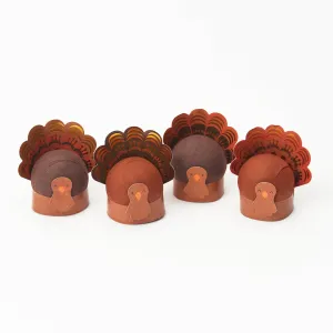 Turkey Feather Surprise Balls Party Favors Set of 4