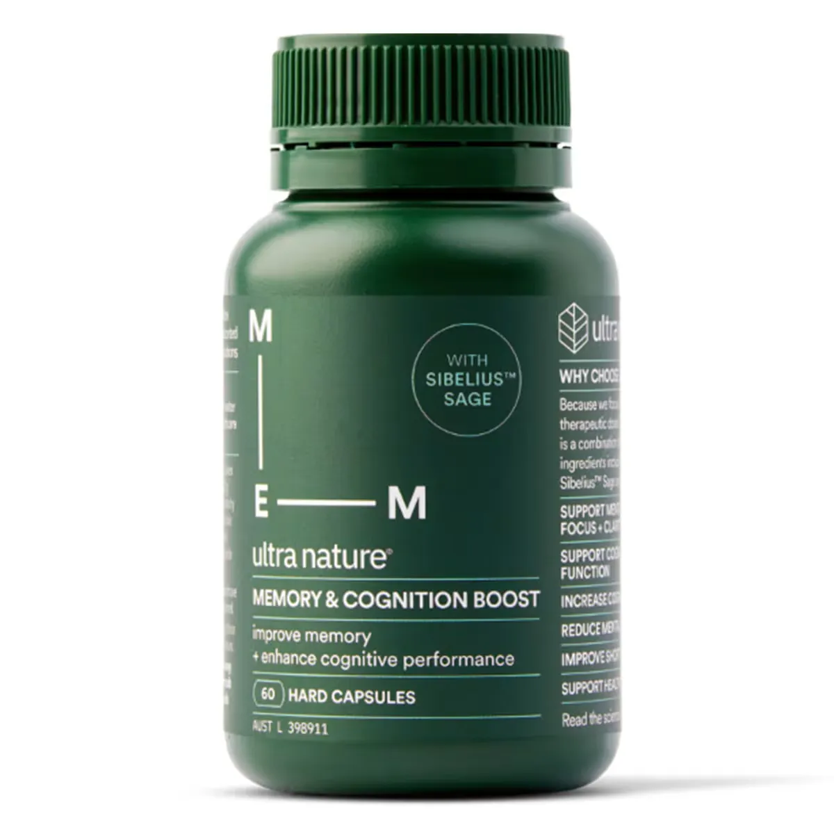Ultra Nature Memory & Cognition Boost 60 Hard Capsules