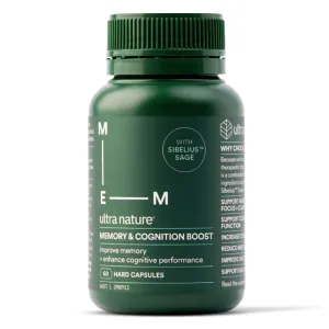Ultra Nature Memory & Cognition Boost 60 Hard Capsules
