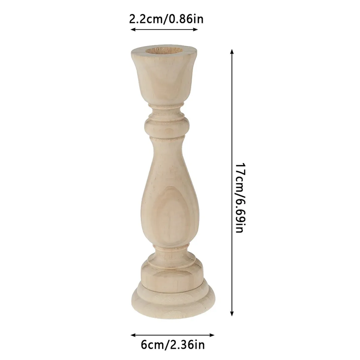 Unfinished Wooden Candlesticks - DIY Craft Candle Holders