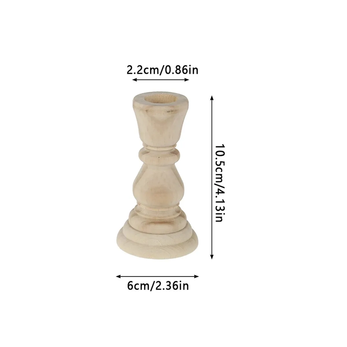 Unfinished Wooden Candlesticks - DIY Craft Candle Holders