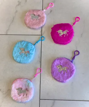 Unicorn keychain pouches