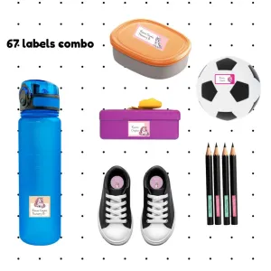 Unicorn Waterproof Label Combo - Pack of 67 labels