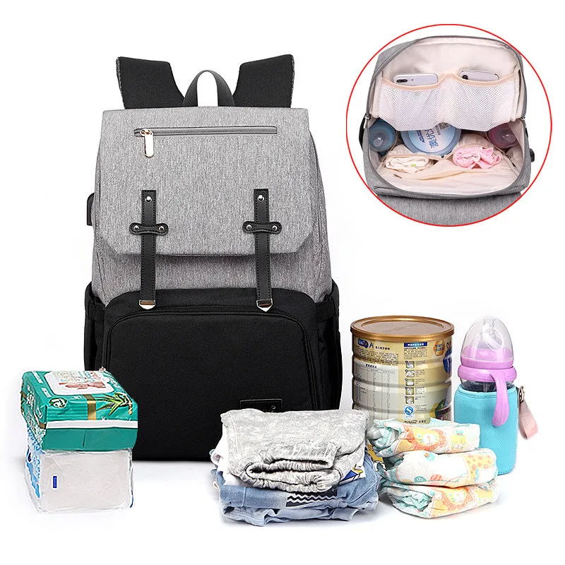 Unisex Multi pocket storage Diaper Backpack