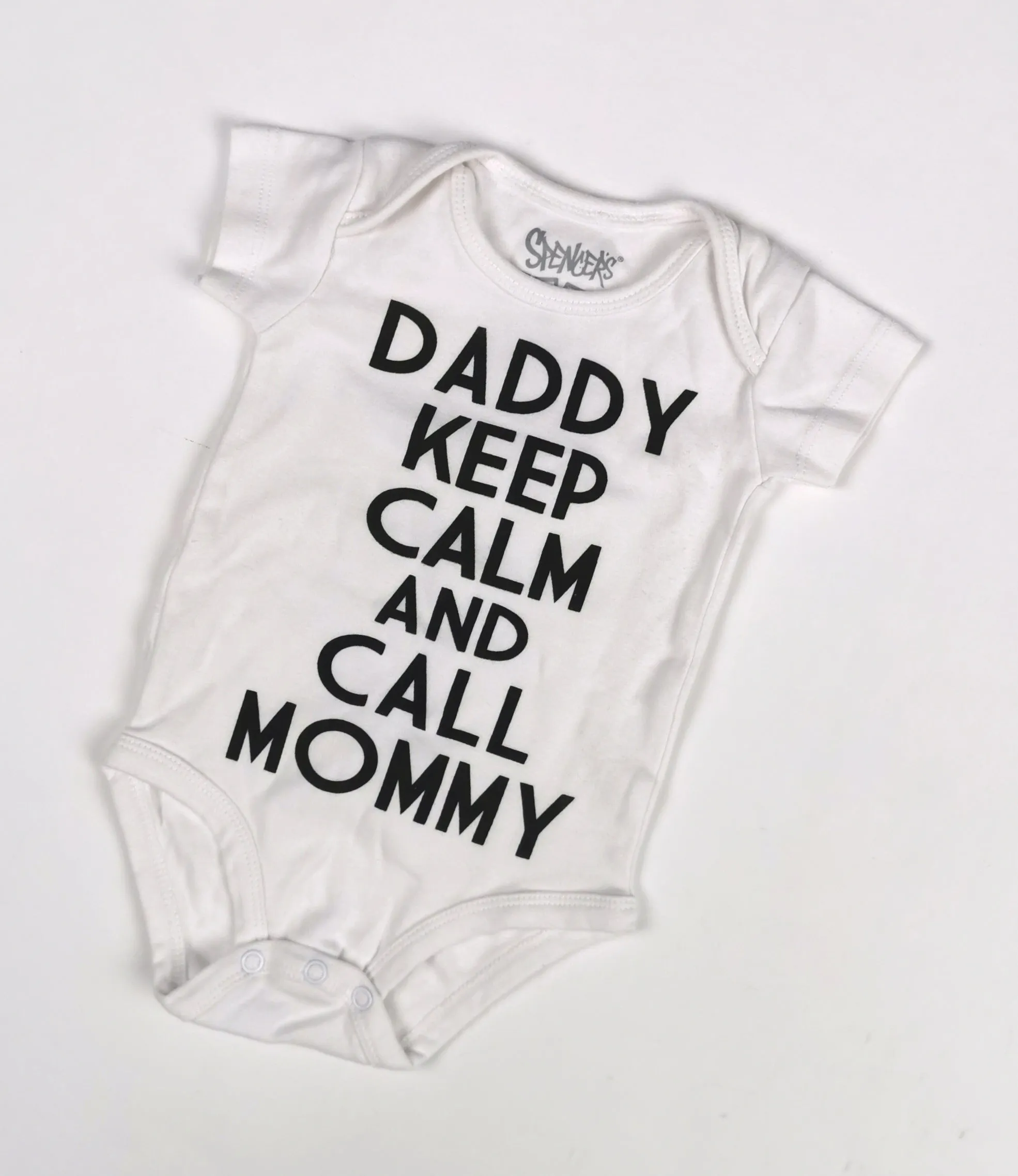 UNISEX SIZE 6 MONTHS - SPENCER'S BABY, Graphic Onesie T-shirt EUC B33