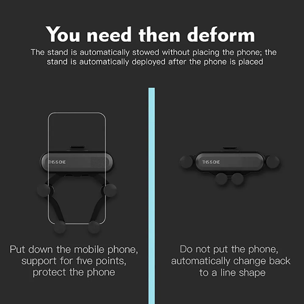Universal Car Phone Holder For iPhone X XS Max Samsung Huawei Car Air Vent Mount Holder Gravity Mobile Phone Holder Silver