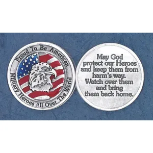 US Colors Enameled American Military Heroes Italian Token