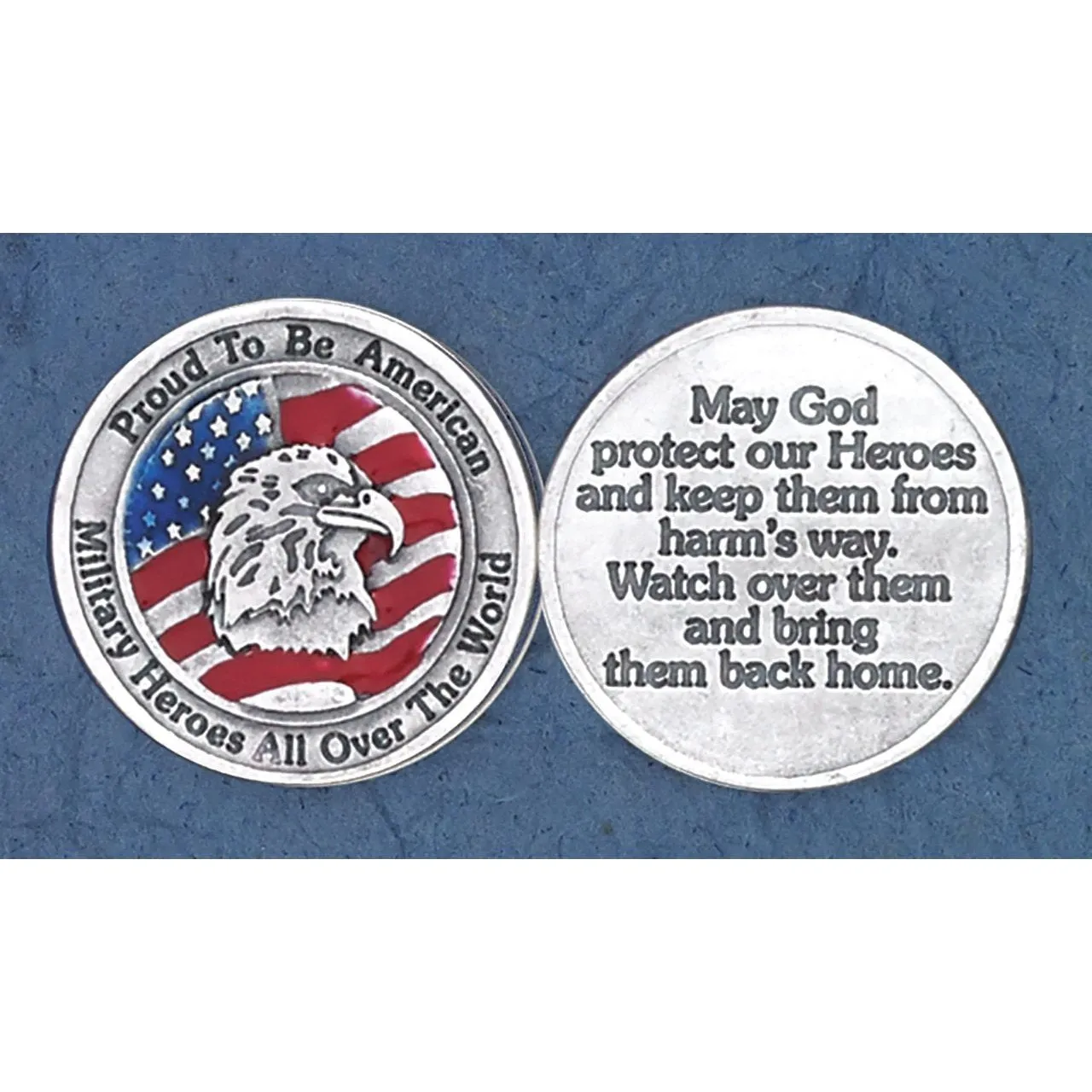 US Colors Enameled American Military Heroes Italian Token