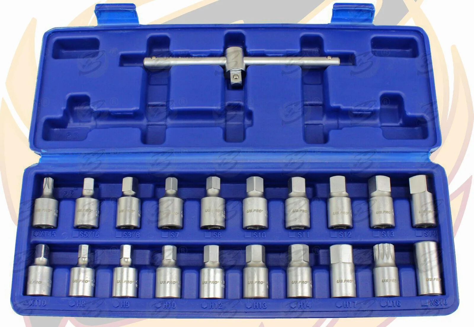 US PRO 23PCS OIL FILTER WRENCH & MASTER DRAIN PLUG KEY SET