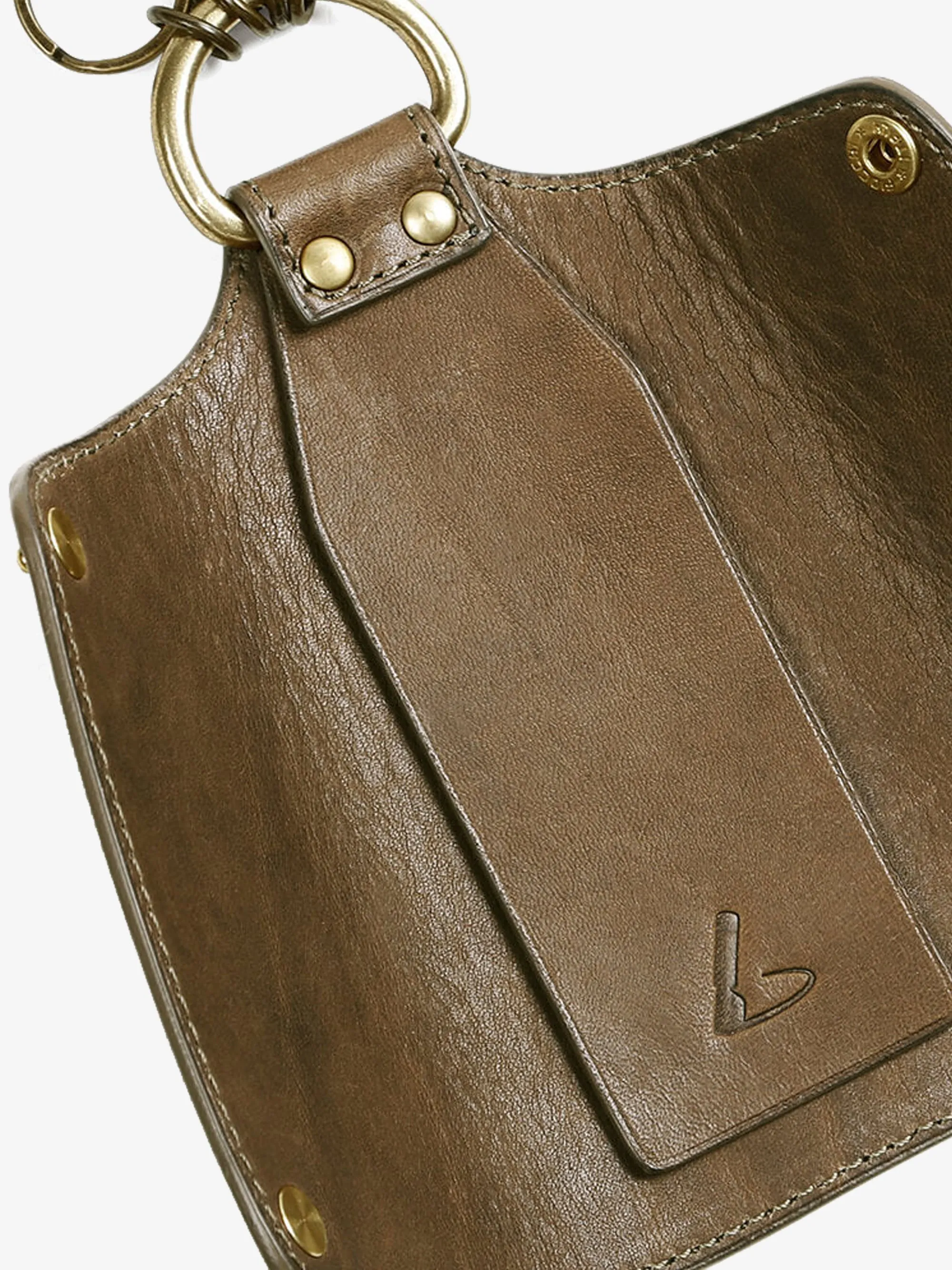 Vintage Olive Roadster Grip Key Case