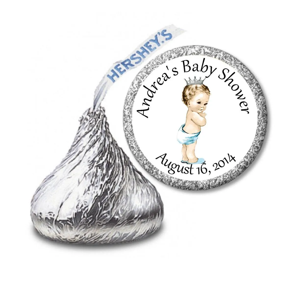 Vintage Prince Stickers - Kisses Candy Baby Shower