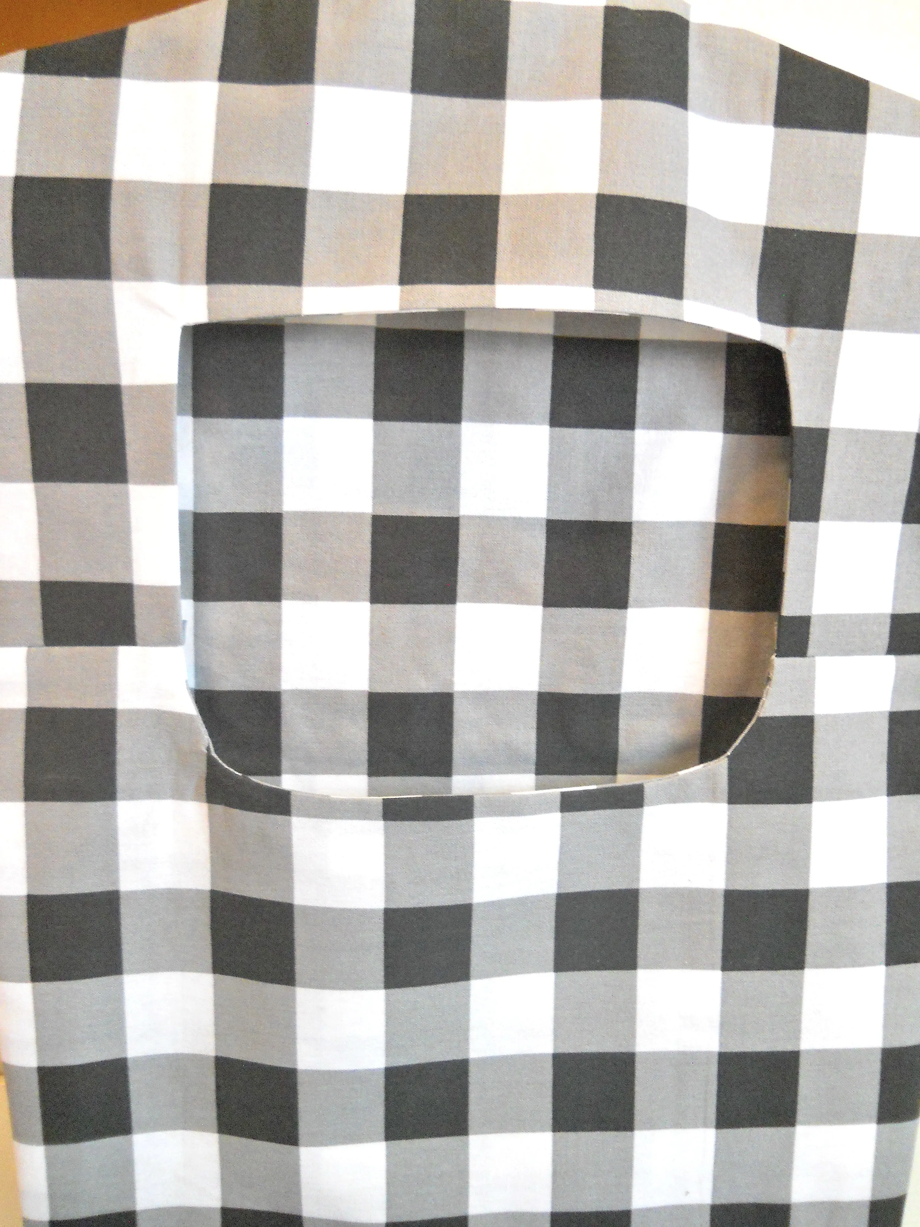 Vintage Style Clothespin Bag with Black and White Buffalo Checks