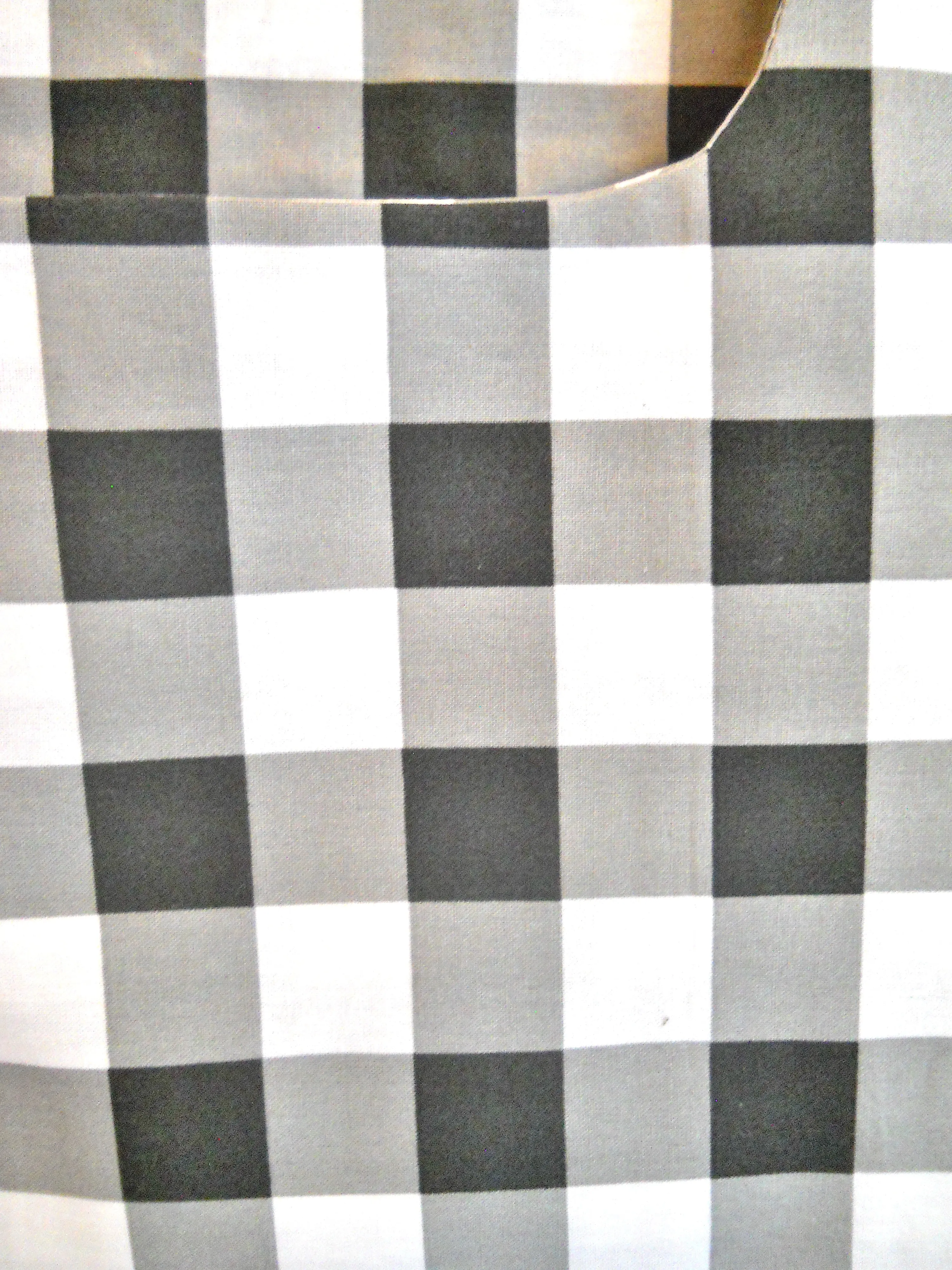 Vintage Style Clothespin Bag with Black and White Buffalo Checks