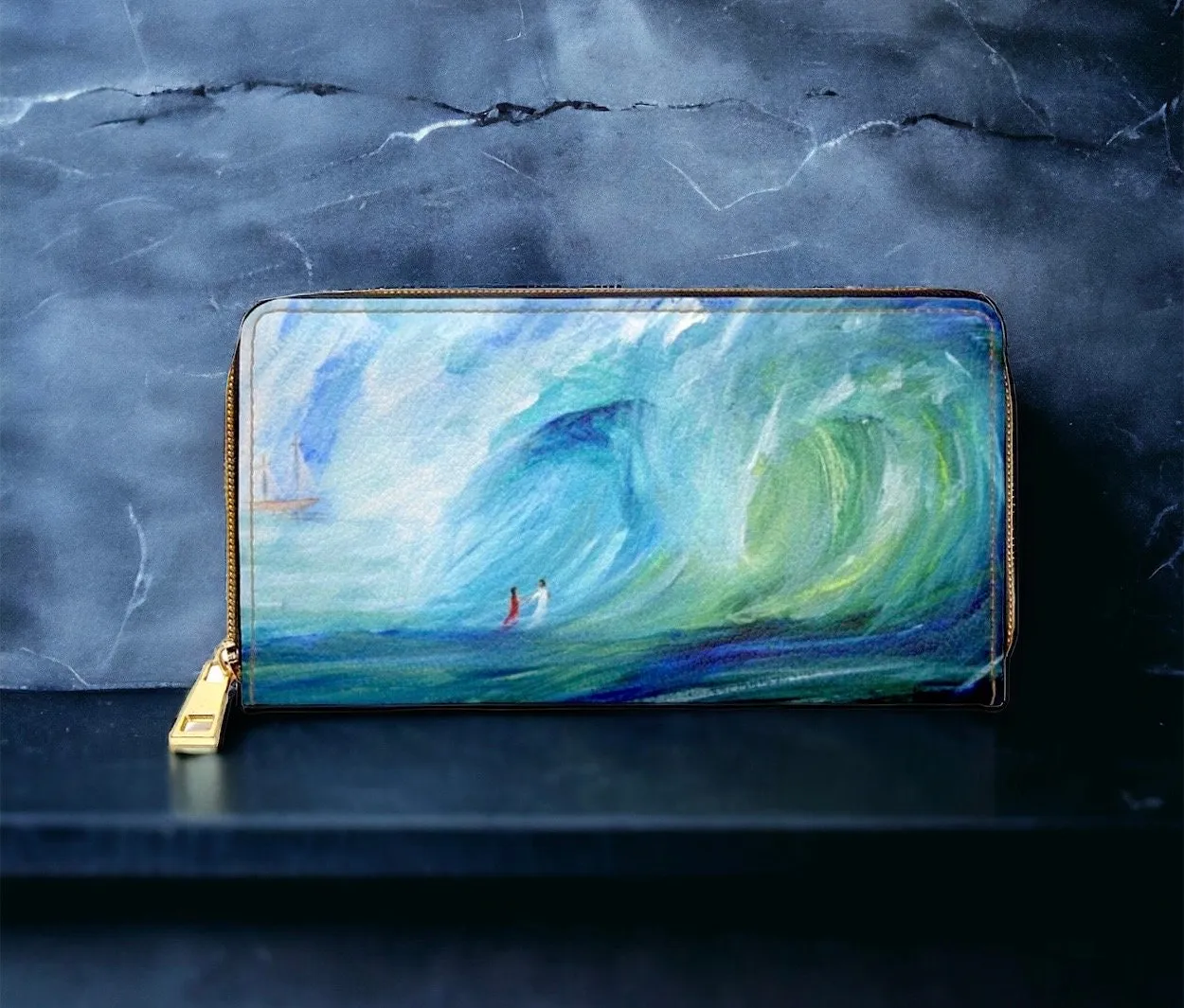 Walking on Water Zipper Wallet