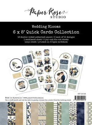Wedding Blooms Quick Cards 6x8” Die Cuts & Sentiments Paper Rose 32025