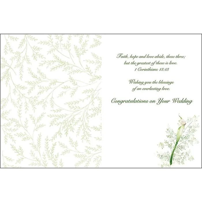 Wedding Card-"Faith Hope Love"