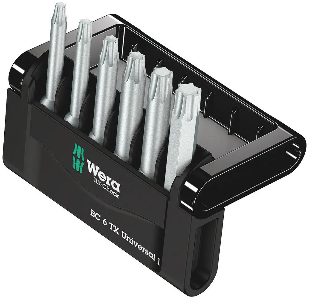 Wera 05056472001 Bit-Check 6 TX Universal 1, 6 pieces