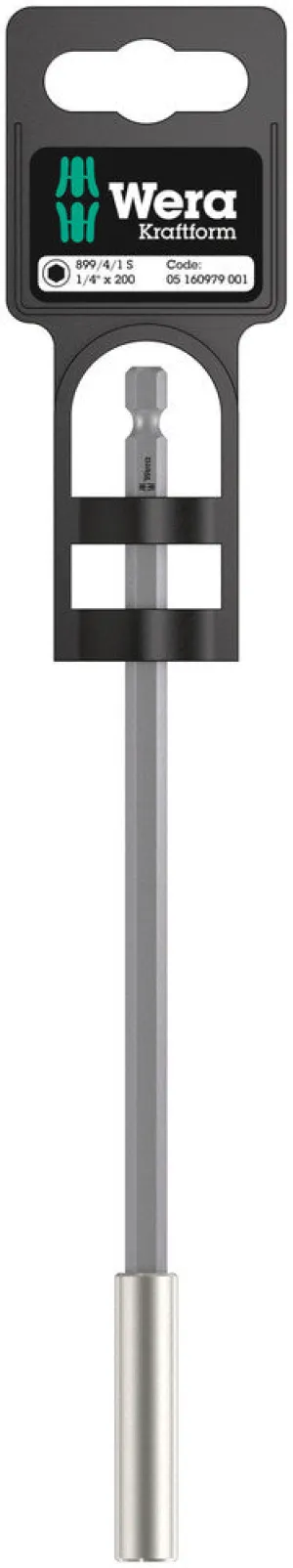 Wera 05160979001 899/4/1 S Universal Bit Holder with strong retaining ring, 1/4" x 200 mm