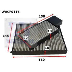 Wesfil Cabin/Pollen Air Filter - WACF0116