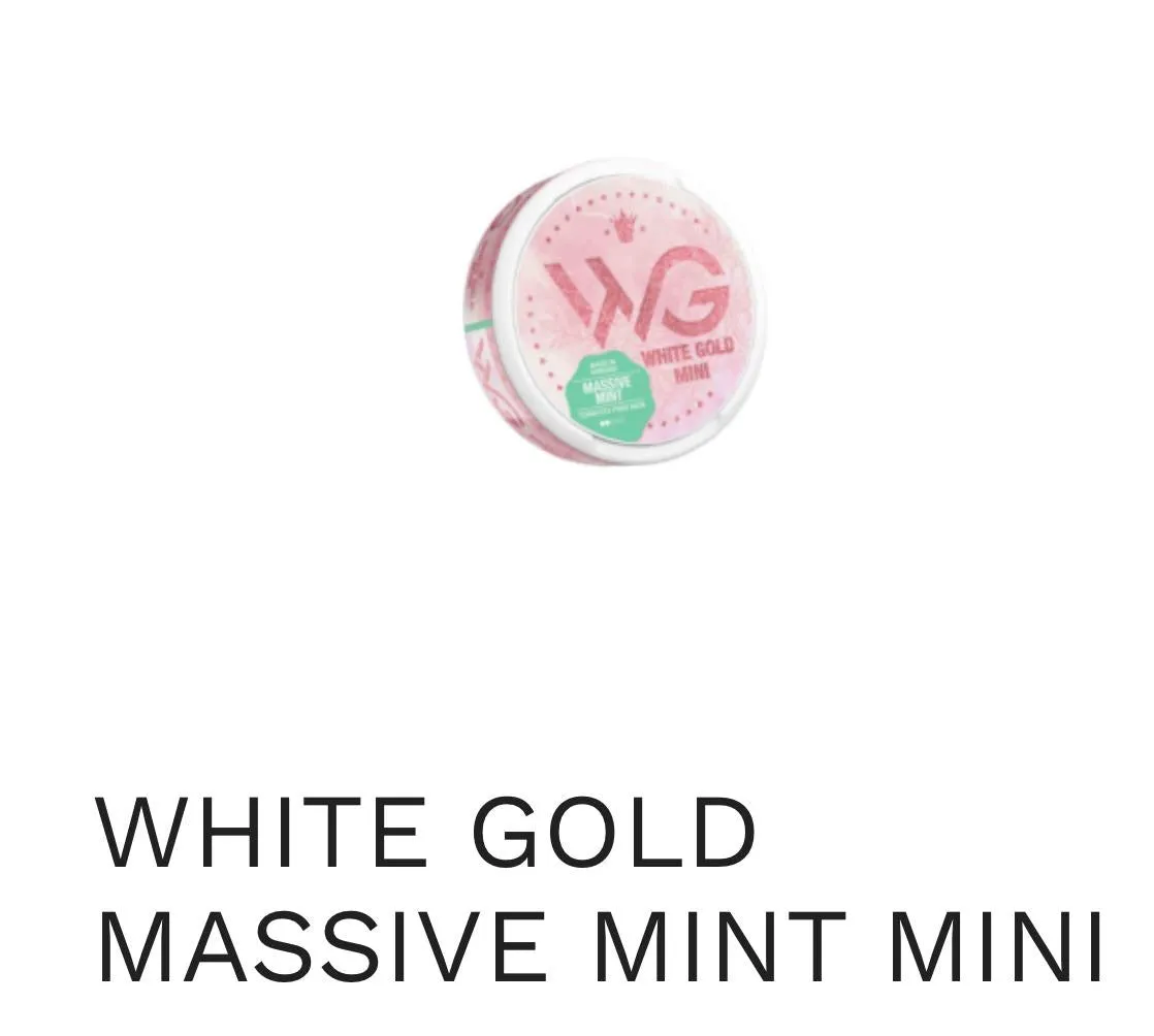 White Gold Mini Massive Mint Nicotine Pouches
