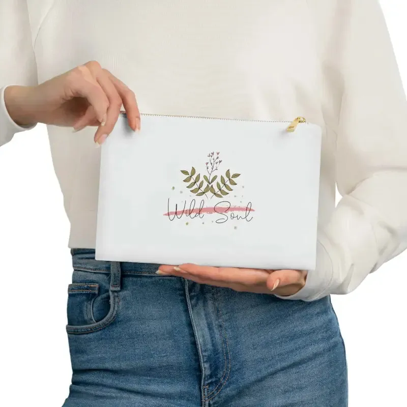 Wild Soul Cosmetic Bag with Gold Color Zipper