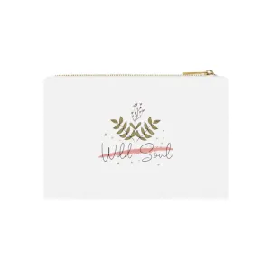 Wild Soul Cosmetic Bag with Gold Color Zipper