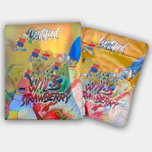 Wild Strawberry Mylar Bag with Box 3.5 Grams